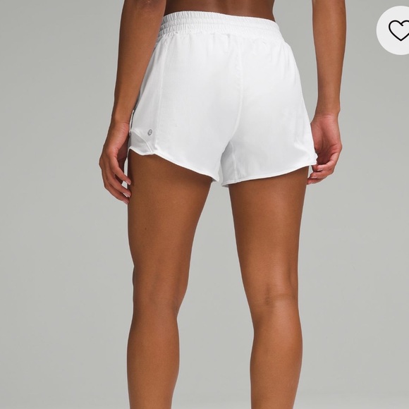 lululemon White Lined 4” Shorts Sports Hotty High Rise - Picture 4 of 9